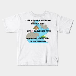 Quotes About Life: In the book of life, every chapter is a chance to rewrite the story of your soul Kids T-Shirt